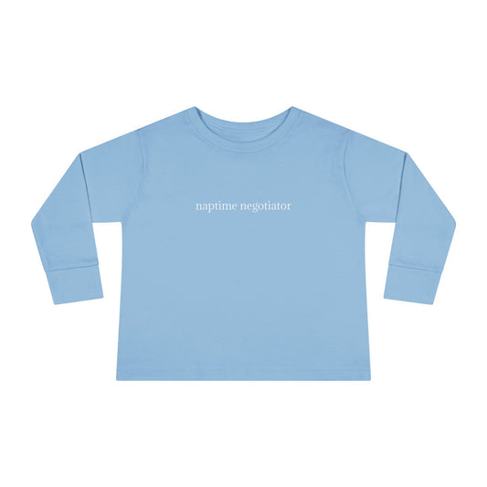 'Naptime Negotiator' Toddler long-sleeve tee